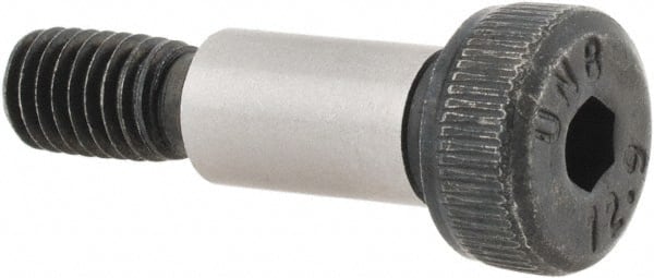 Unbrako 105365 Shoulder Screw: 6 mm Shoulder Dia, 12 mm Shoulder Length, M5x0.80, 12.9 Alloy Steel, Hex Socket 