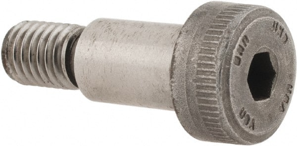 Unbrako 105388 Shoulder Screw: 10 mm Shoulder Dia, 16 mm Shoulder Length, M8x1.25, 12.9 Alloy Steel, Hex Socket 