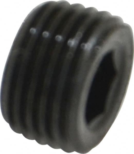 Unbrako 107593 1/8-27, 1/4" OAL, Alloy Steel Socket Pressure Plug 