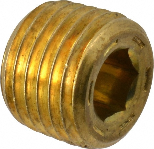 Unbrako 134504 1/4-18, 13/32" OAL, Brass Socket Pressure Plug Image