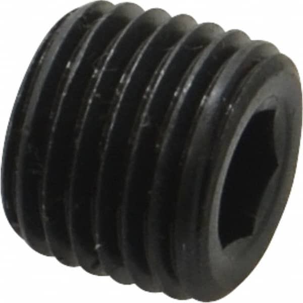 Unbrako 117084 1/4-18, 7/16" OAL, Alloy Steel Socket Pressure Plug 