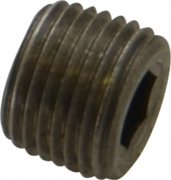 Unbrako 5011678 1/8-27, 5/16" OAL, Stainless Steel Socket Pressure Plug 