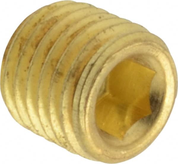 Unbrako 824966 1/16-27, 5/16" OAL, Brass Socket Pressure Plug 