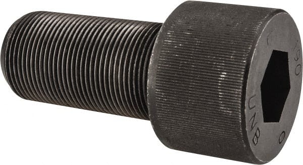 Unbrako 103034 Hex Head Cap Screw: 1-1/2 - 12 x 3", Alloy Steel, Black Oxide Finish 