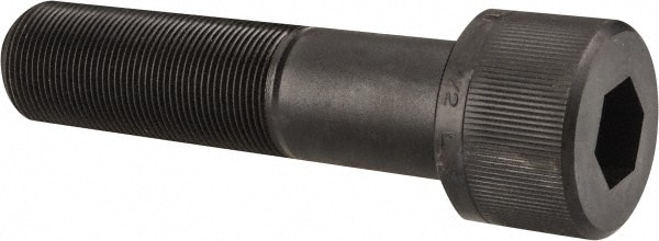 Unbrako 106106 Hex Head Cap Screw: 1-1/2 - 12 x 6", Alloy Steel, Black Oxide Finish 