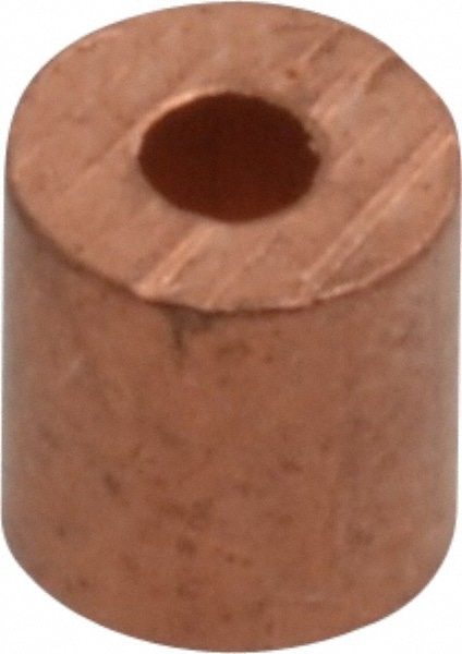 Value Collection 838 00001 Wire Rope Round Stop Compression Sleeve: 1/16" Rope Dia, Copper Image