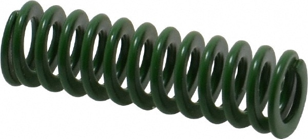 Die Spring: 1-1/4" Free Length, Green