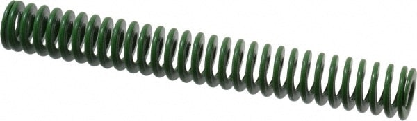 Die Spring: 20 mm Hole Dia, 10 mm Rod Dia, 152 mm Free Length, Green