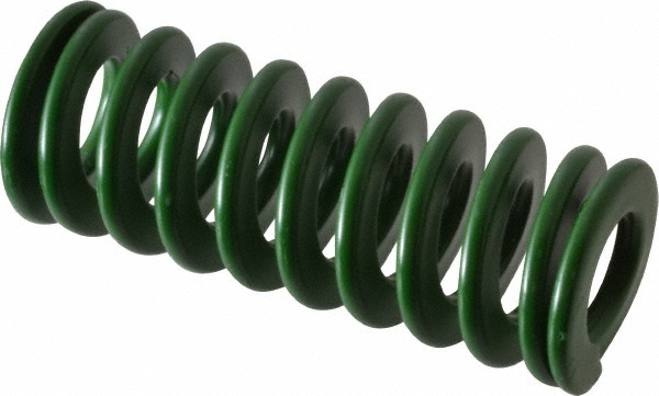 Die Spring: 2-1/2" Free Length, Green