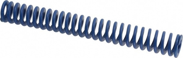 Die Spring: 20 mm Hole Dia, 10 mm Rod Dia, 152 mm Free Length, Blue