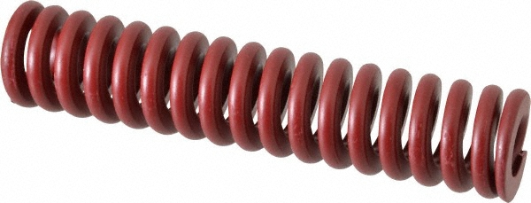 Die Spring: 32 mm Hole Dia, 16 mm Rod Dia, 152 mm Free Length, Red
