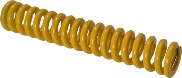 Die Spring: 3-1/2" Free Length, Yellow