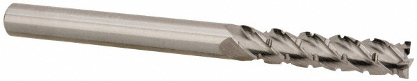 12185423 1/4" Diam 4-Flute 40° Solid Carbide Square Roughing & Finishing End Mill  
