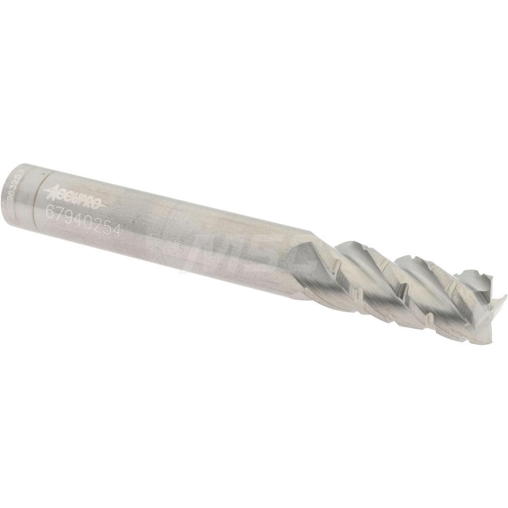 Accupro 12185424 5/16" Diam 4-Flute 40° Solid Carbide Square Roughing & Finishing End Mill 