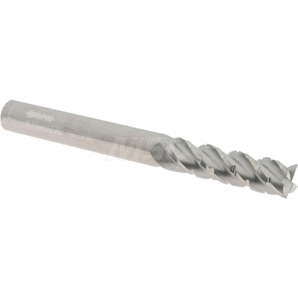 Accupro 12185426 5/16" Diam 4-Flute 40° Solid Carbide Square Roughing & Finishing End Mill 