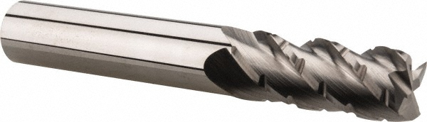 12185427 3/8" Diam 4-Flute 40° Solid Carbide Square Roughing & Finishing End Mill  