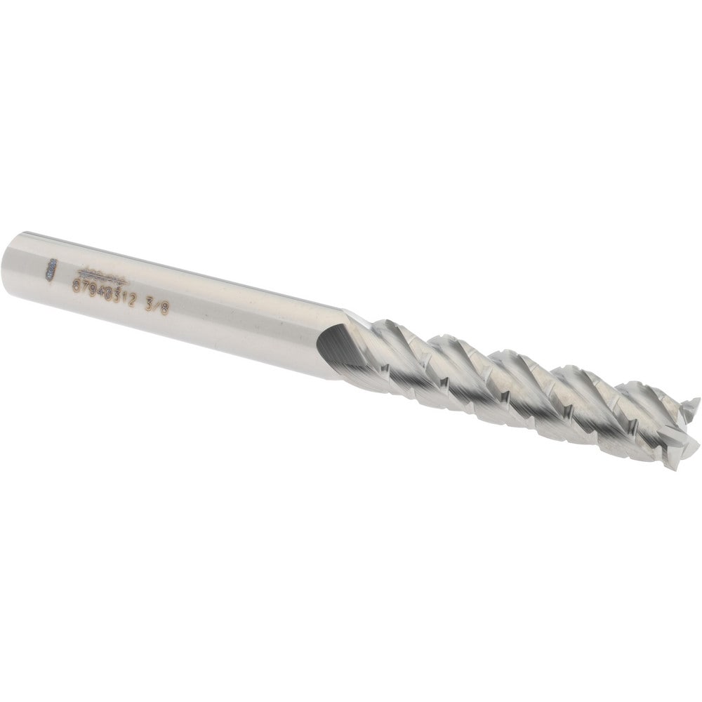 Accupro 12185430 3/8" Diam 4-Flute 40° Solid Carbide Square Roughing & Finishing End Mill 