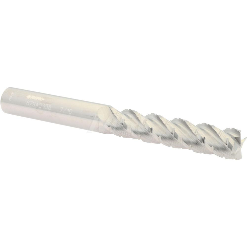 12185432 7/16" Diam 4-Flute 40° Solid Carbide Square Roughing & Finishing End Mill  