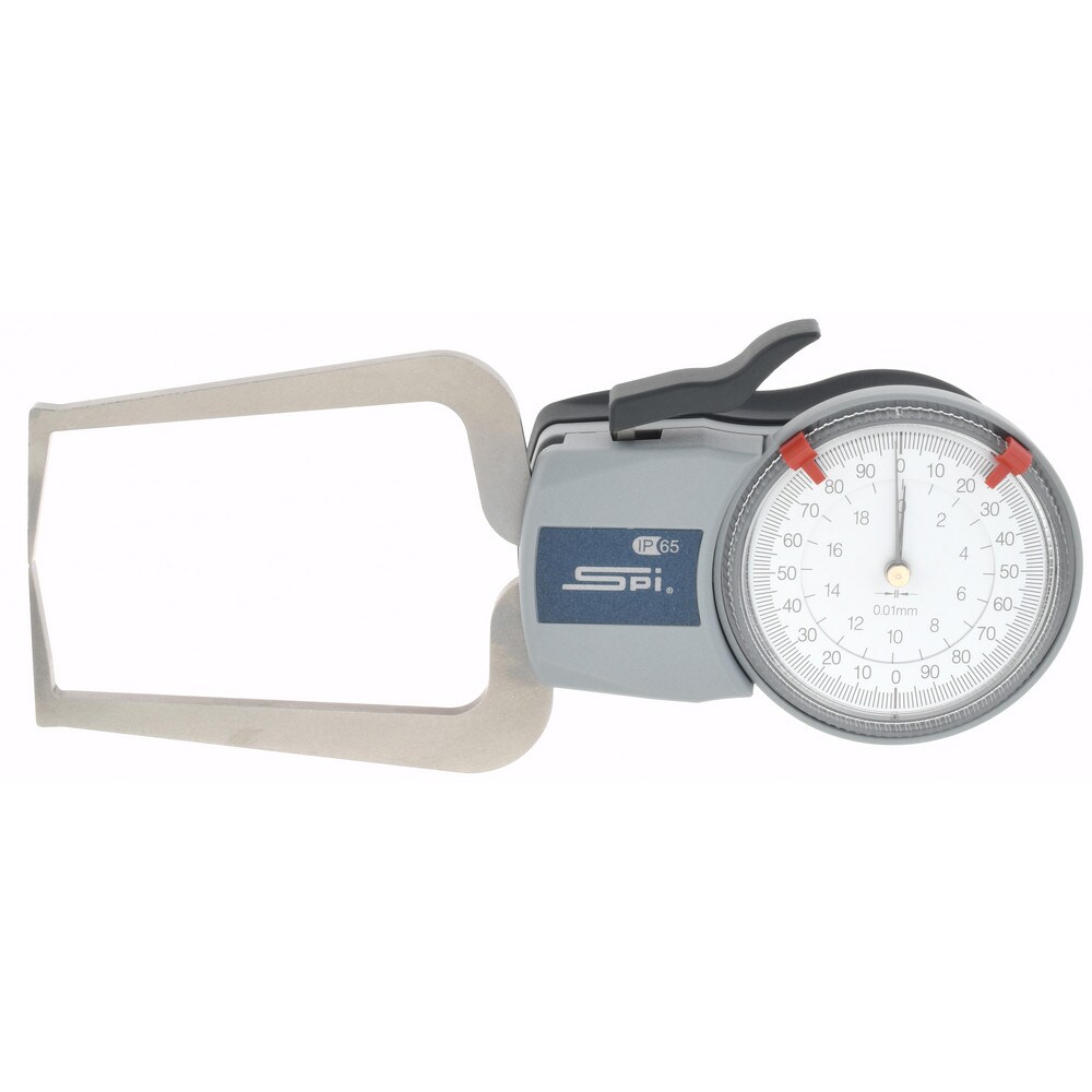 0 to 20mm, 0.0100" Graduation, 0.03mm Accuracy, Outside Dial Caliper Gage