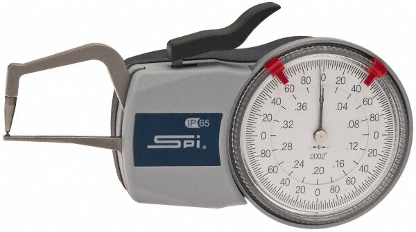 0.4" Max, 0.0002" Graduation, 0.0008" Accuracy, Outside Dial Caliper Gage