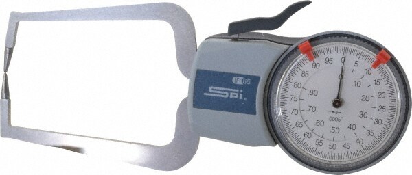 0.8" Max, 0.0005" Graduation, 0.0015" Accuracy, Outside Dial Caliper Gage