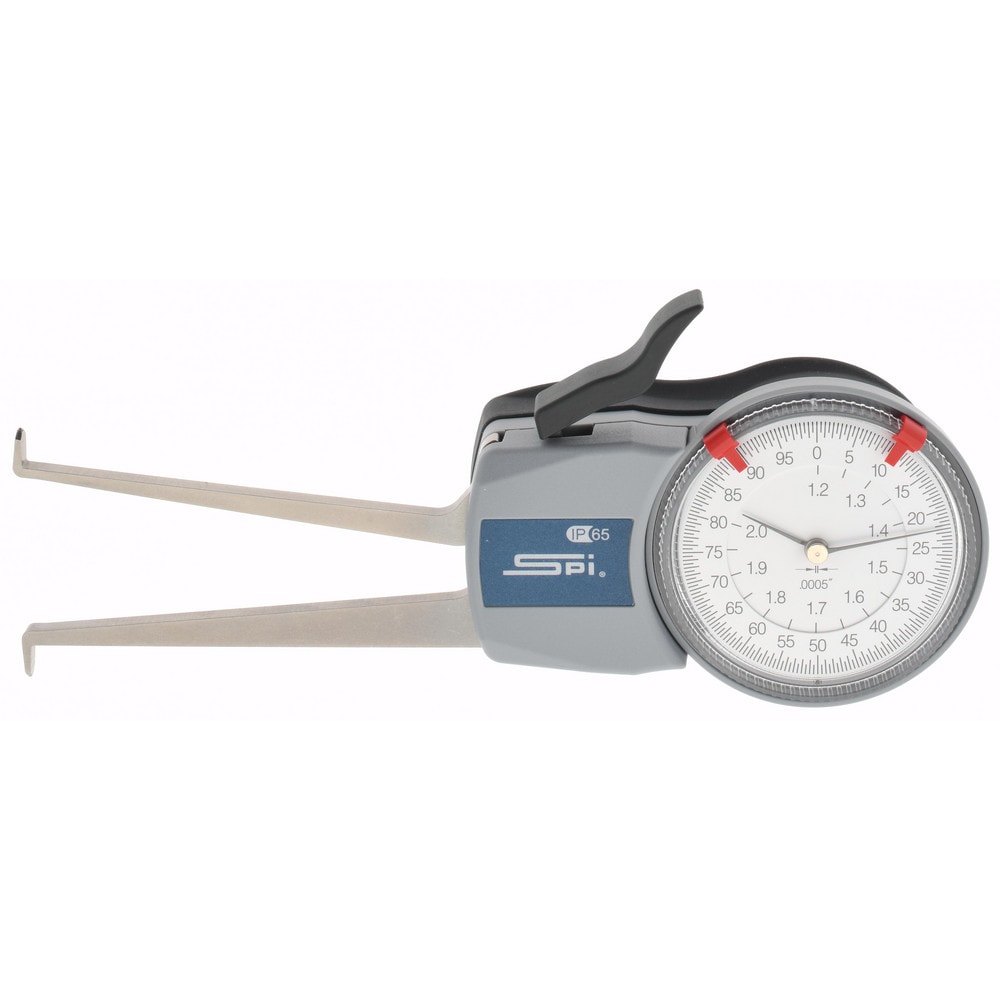 SPI 15-512-7 Inside Dial Caliper Gage: 1.2 to 2", 0.0005" Graduation, 0.0015" Accuracy Image