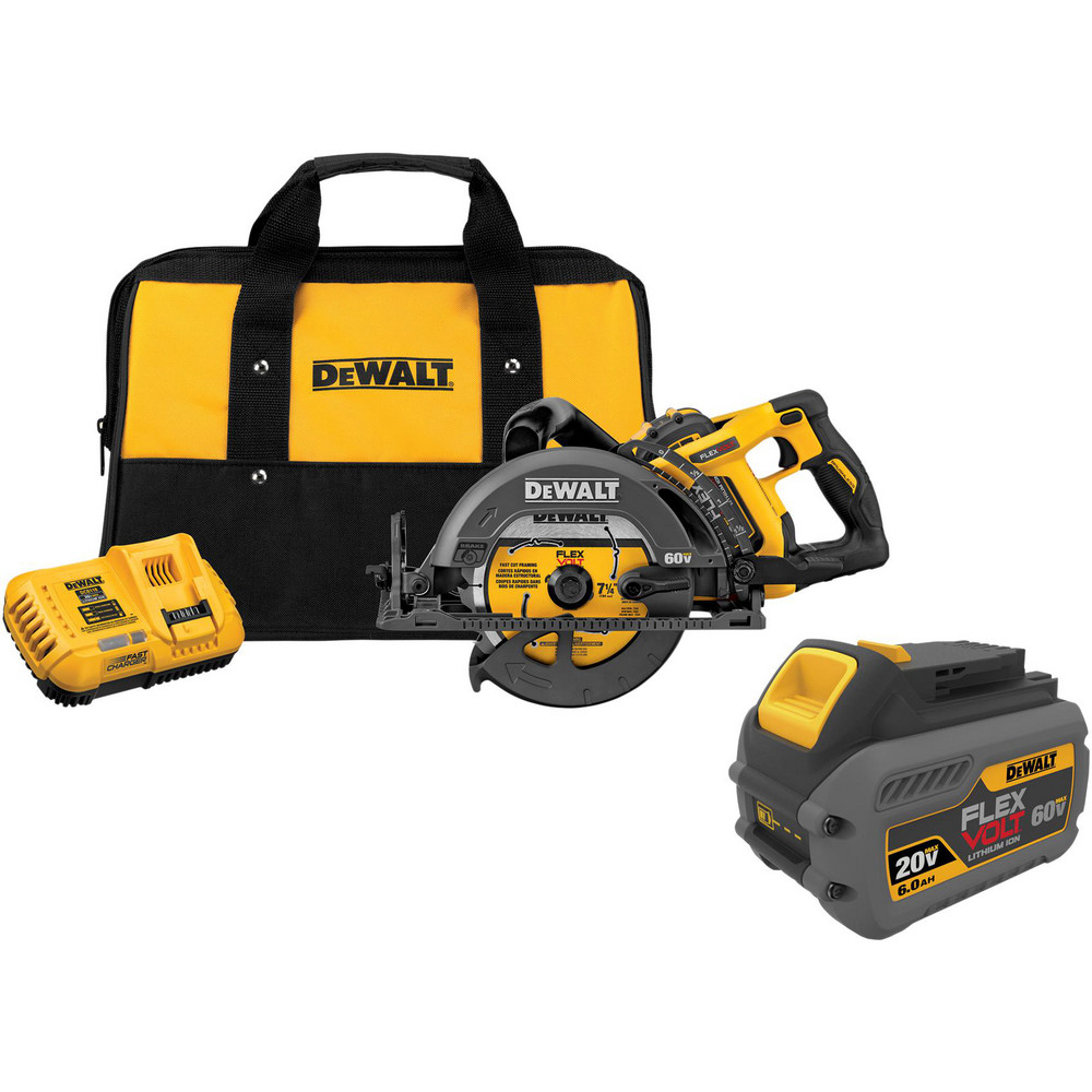 Cordless Circular Saws; Voltage: 60V ; Blade Diameter Compatibility (Inch): 7-1/4 ; Battery Included: Yes ; Battery Chemistry: Lithium-ion ; Speed (RPM): 5800 ; Maximum Depth of Cut at 45 Degrees (Fractional Inch): 1-7/8