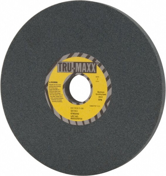 Tru-Maxx 66253246700 Surface Grinding Wheel: 8" Dia, 1/2" Thick, 1-1/4" Hole, 100 Grit, I Hardness Image