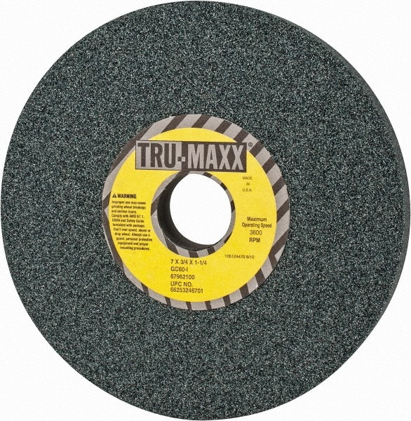 Tru-Maxx 66253246701 Surface Grinding Wheel: 7" Dia, 3/4" Thick, 1-1/4" Hole, 60 Grit, I Hardness Image