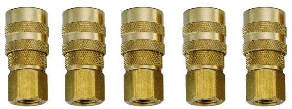 Value Collection 2321572511 5 Piece 1/4" Body 1/4 NPT 145 psi ARO Pneumatic Coupling Plug Set Image