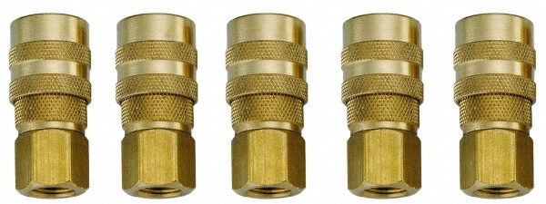 5 Piece 1/4" Body 1/4 NPT 145 psi ARO Pneumatic Coupling Plug Set