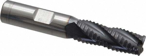 Corner Radius End Mill: 1/2" Dia, 1-1/4" LOC, 0.055 to 0.065" Radius, 4 Flutes, Solid Carbide
