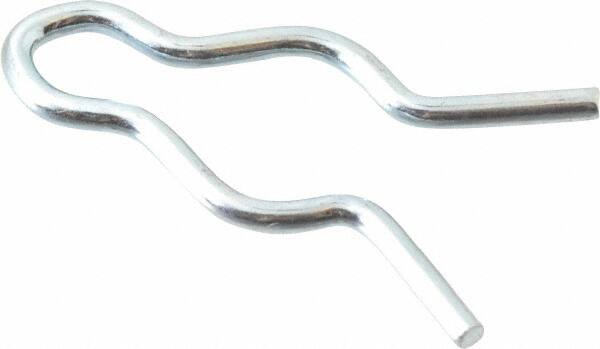 1/4" Groove, 3/4" Long, Zinc-Plated Spring Steel Hair Pin Clip