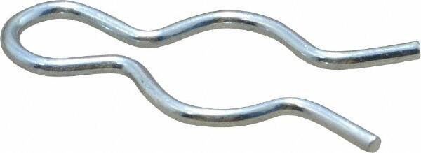 3/8" Groove, 1-1/8" Long, Zinc-Plated Spring Steel Hair Pin Clip