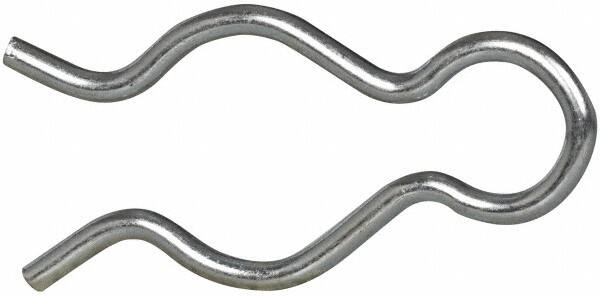 21/32" Groove, 1-13/16" Long, Zinc-Plated Spring Steel Hair Pin Clip