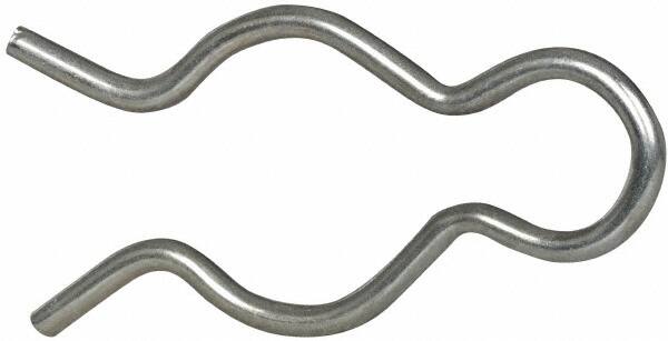 25/32" Groove, 2-5/64" Long, Zinc-Plated Spring Steel Hair Pin Clip