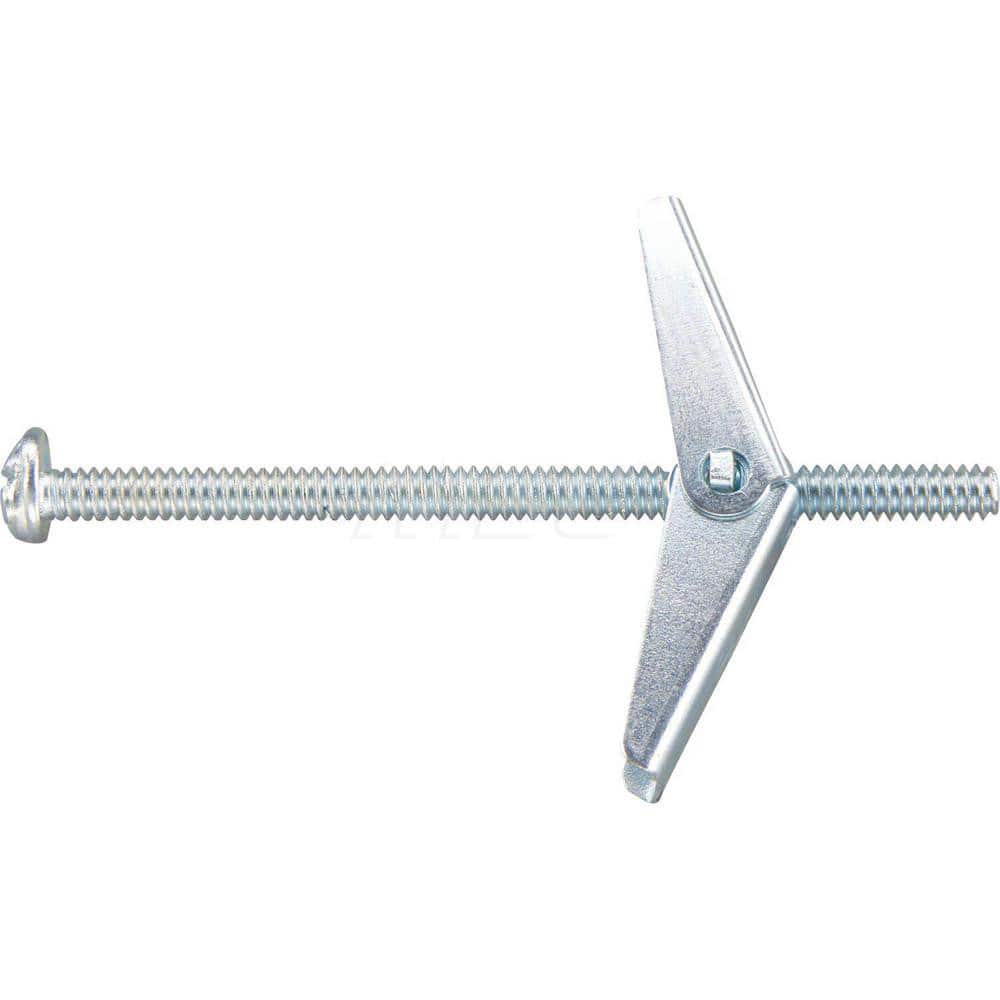 DeWALT Anchors & Fasteners 04031-PWR 1/8" Diam x 3" OAL, 1/8" Screw, Steel Toggle Bolt Drywall & Hollow Wall Anchor 