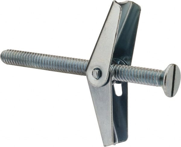DeWALT Anchors & Fasteners 04232-PWR 1/4" Diam x 3" OAL, 1/4" Screw, Steel Toggle Bolt Drywall & Hollow Wall Anchor 