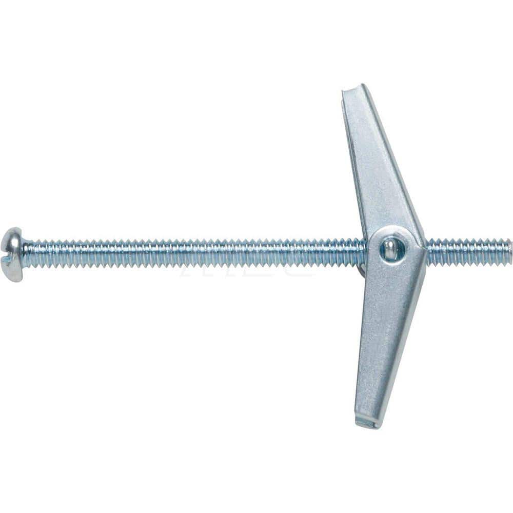 DeWALT Anchors & Fasteners 04033-PWR 1/8" Diam x 3" OAL, 1/8" Screw, Steel Toggle Bolt Drywall & Hollow Wall Anchor 