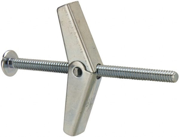 DeWALT Anchors & Fasteners 04133-PWR 3/16" Diam x 3" OAL, 3/16" Screw, Steel Toggle Bolt Drywall & Hollow Wall Anchor 