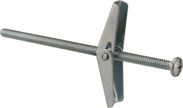 DeWALT Anchors & Fasteners 04143-PWR 3/16" Diam x 4" OAL, 3/16" Screw, Steel Toggle Bolt Drywall & Hollow Wall Anchor 