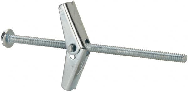 DeWALT Anchors & Fasteners 04038-PWR 1/8" Diam x 3" OAL, 1/8" Screw, Steel Toggle Bolt Drywall & Hollow Wall Anchor 