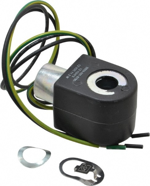 Parker 3F4C75 12 Volt, 18 Coil Lead Length, Class F, Solenoid Coil Image