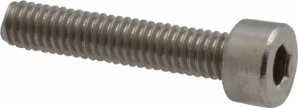 Value Collection MASC0040020CP Hex Head Cap Screw: M4 x 0.70 x 20 mm, Grade 18-8 & Austenitic Grade A2 Stainless Steel Image