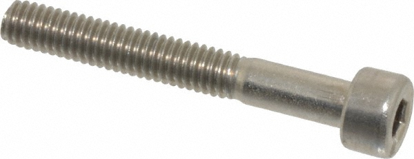 Value Collection MASC0040030CP Hex Head Cap Screw: M4 x 0.70 x 30 mm, Grade 18-8 & Austenitic Grade A2 Stainless Steel Image