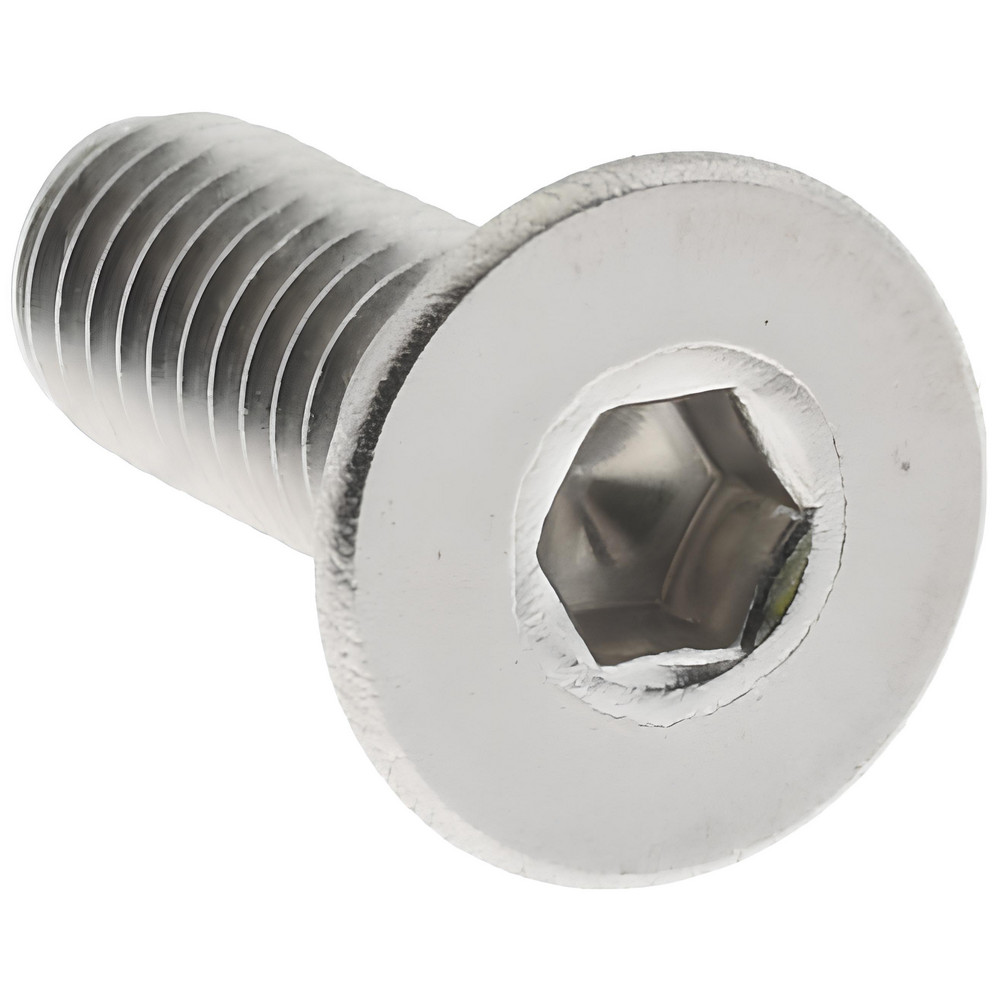 Flat Socket Cap Screw: M4x0.7, 12.00 mm OAL, 18-8 Stainless Steel - Fully Threaded, 90 degree Flat, 2.50 mm Drive, DIN 7991