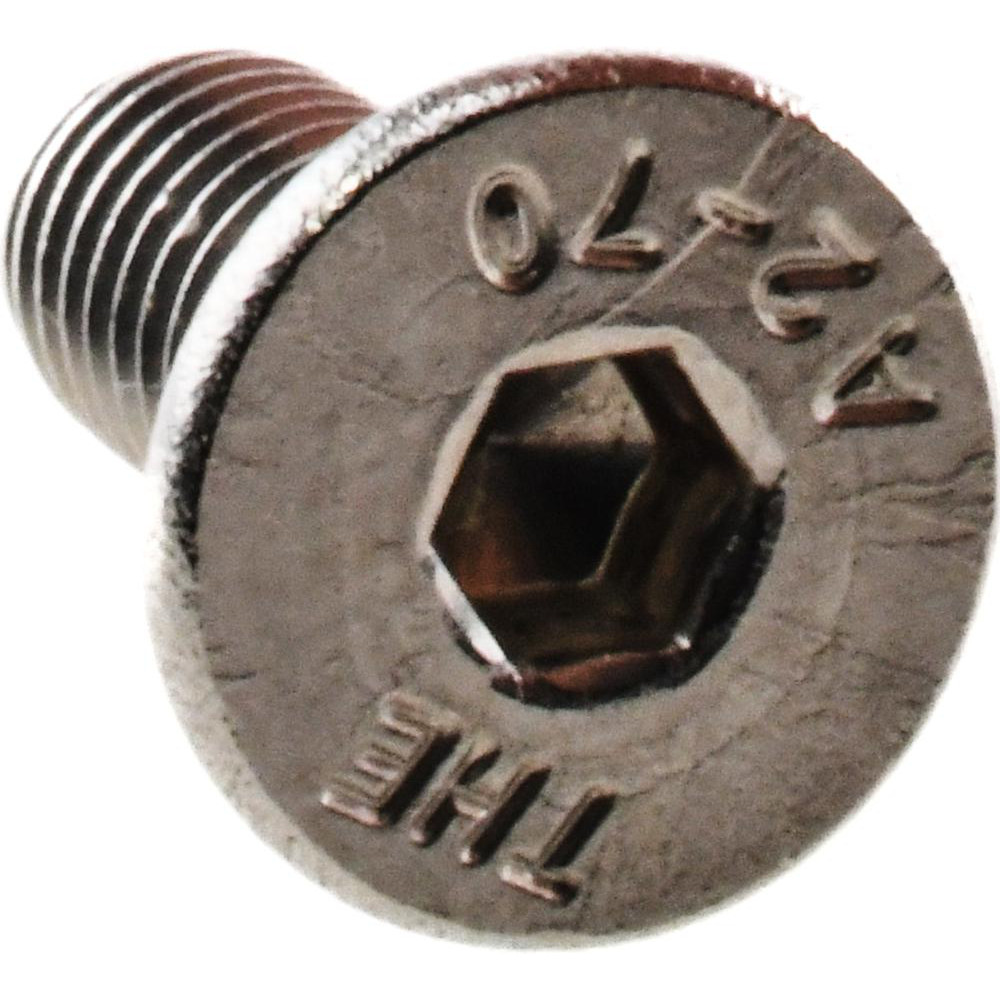 Flat Socket Cap Screw: M5x0.8, 12.00 mm OAL, 18-8 Stainless Steel - Fully Threaded, 90 degree Flat, 3.00 mm Drive, DIN 7991