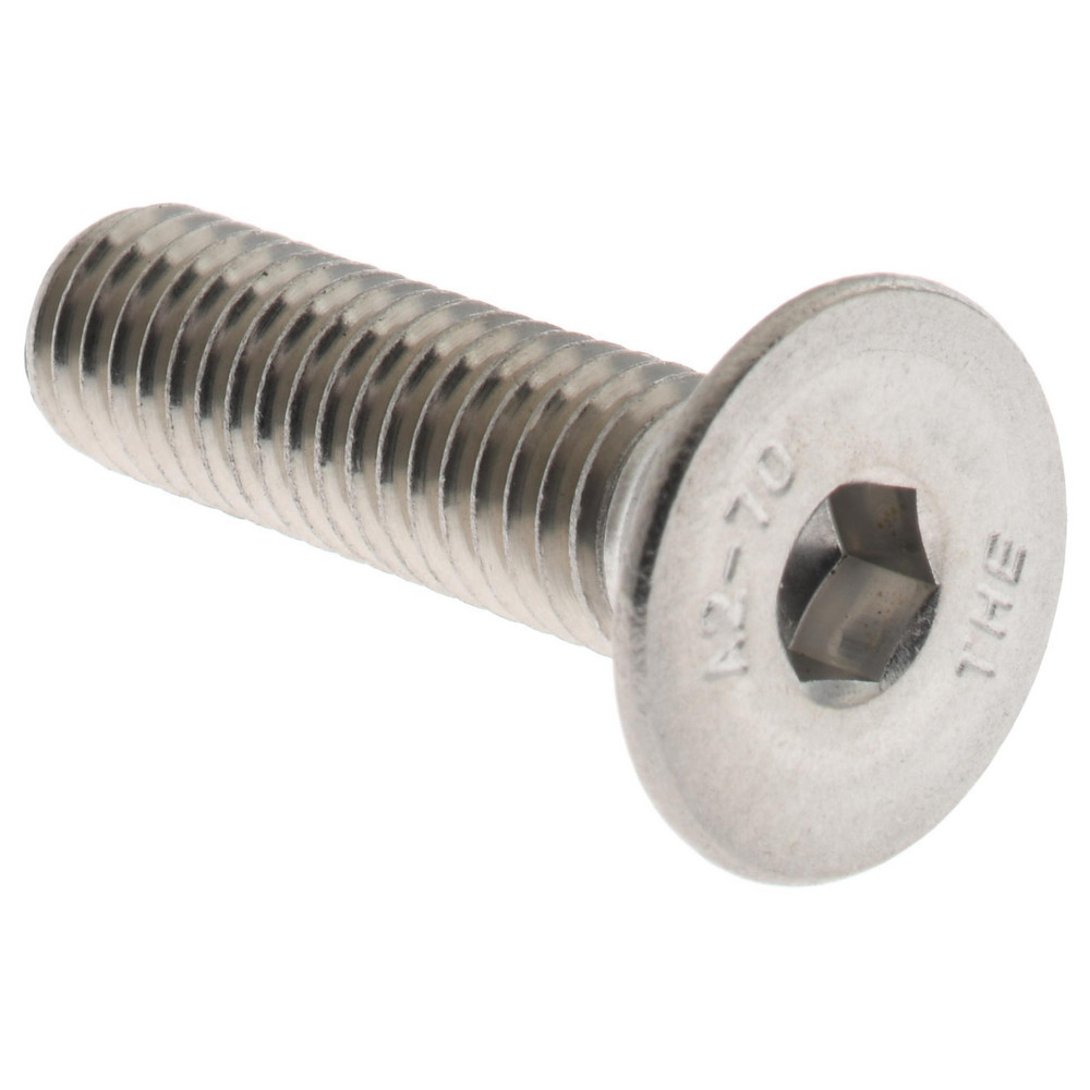 Value Collection - Flat Socket Cap Screw: M8x1.25, 30.00 mm OAL, 18-8 ...