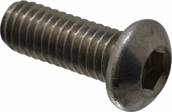 Value Collection MABS0060016CP M6x1.00 16mm Length Under Head Hex Socket Drive Button Socket Cap Screw Image