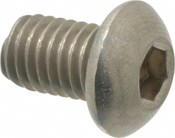 Value Collection MABS0080012CP M8x1.25 12mm Length Under Head Hex Socket Drive Button Socket Cap Screw Image